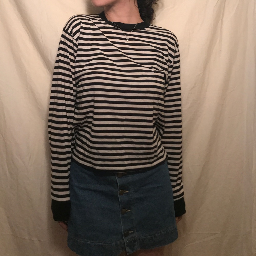 Black and white striped top from Brandy Melville